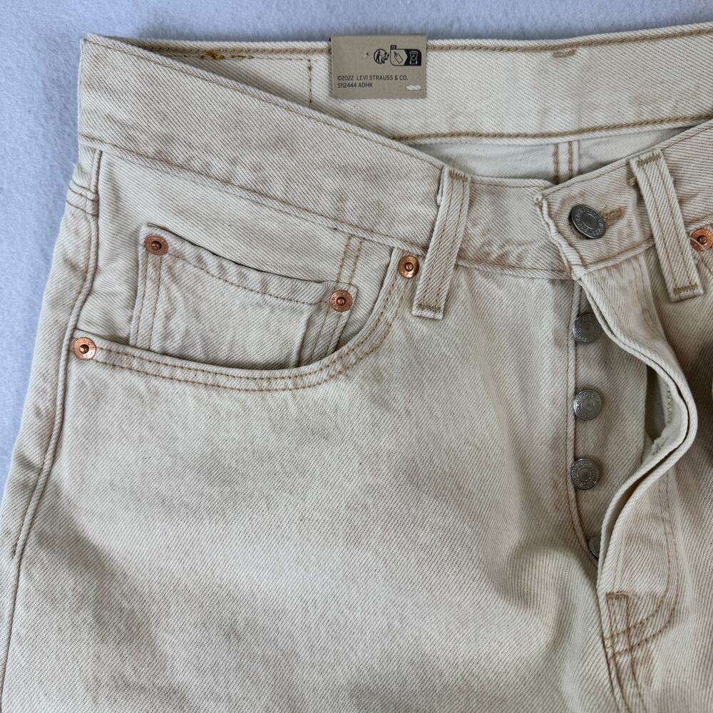 Levi's 501 Original Jeans Womens 30x30 Cloudy Safari Tan High Rise NWT - Picture 12 of 13